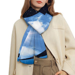 Sky And Space Yin Yang Print Scarf