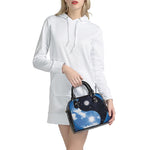 Sky And Space Yin Yang Print Shoulder Handbag
