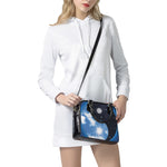 Sky And Space Yin Yang Print Shoulder Handbag