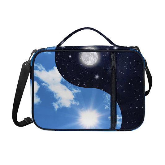 Sky And Space Yin Yang Print Shoulder Strap Bible Bag