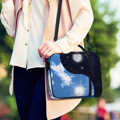 Sky And Space Yin Yang Print Shoulder Strap Bible Bag