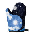 Sky And Space Yin Yang Print Single Oven Mitt