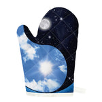 Sky And Space Yin Yang Print Single Oven Mitt