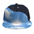 Sky And Space Yin Yang Print Snapback Cap