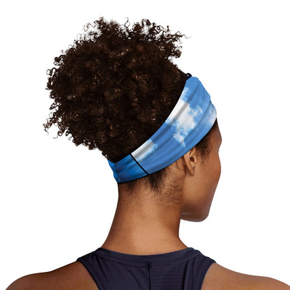 Sky And Space Yin Yang Print Sports Headband