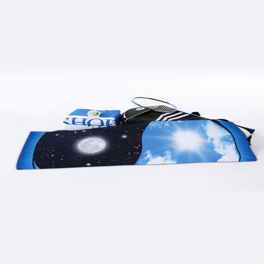 Sky And Space Yin Yang Print Sports Towel