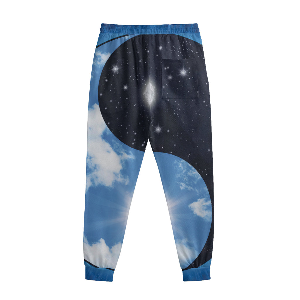Sky And Space Yin Yang Print Sweatpants