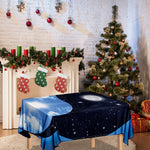 Sky And Space Yin Yang Print Tablecloth