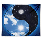 Sky And Space Yin Yang Print Tapestry