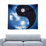 Sky And Space Yin Yang Print Tapestry