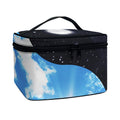 Sky And Space Yin Yang Print Travel Makeup Bag