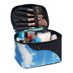 Sky And Space Yin Yang Print Travel Makeup Bag