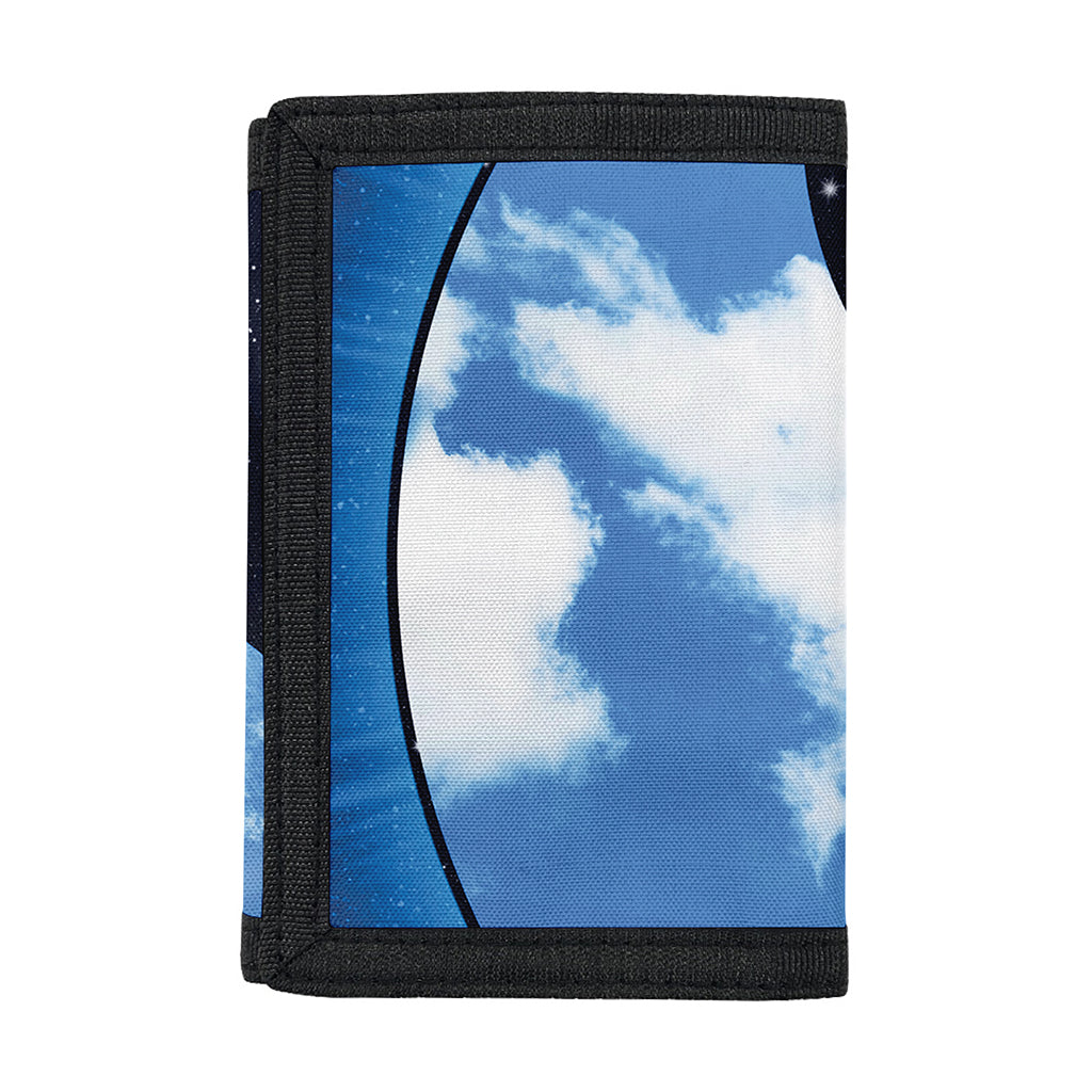 Sky And Space Yin Yang Print Trifold Wallet