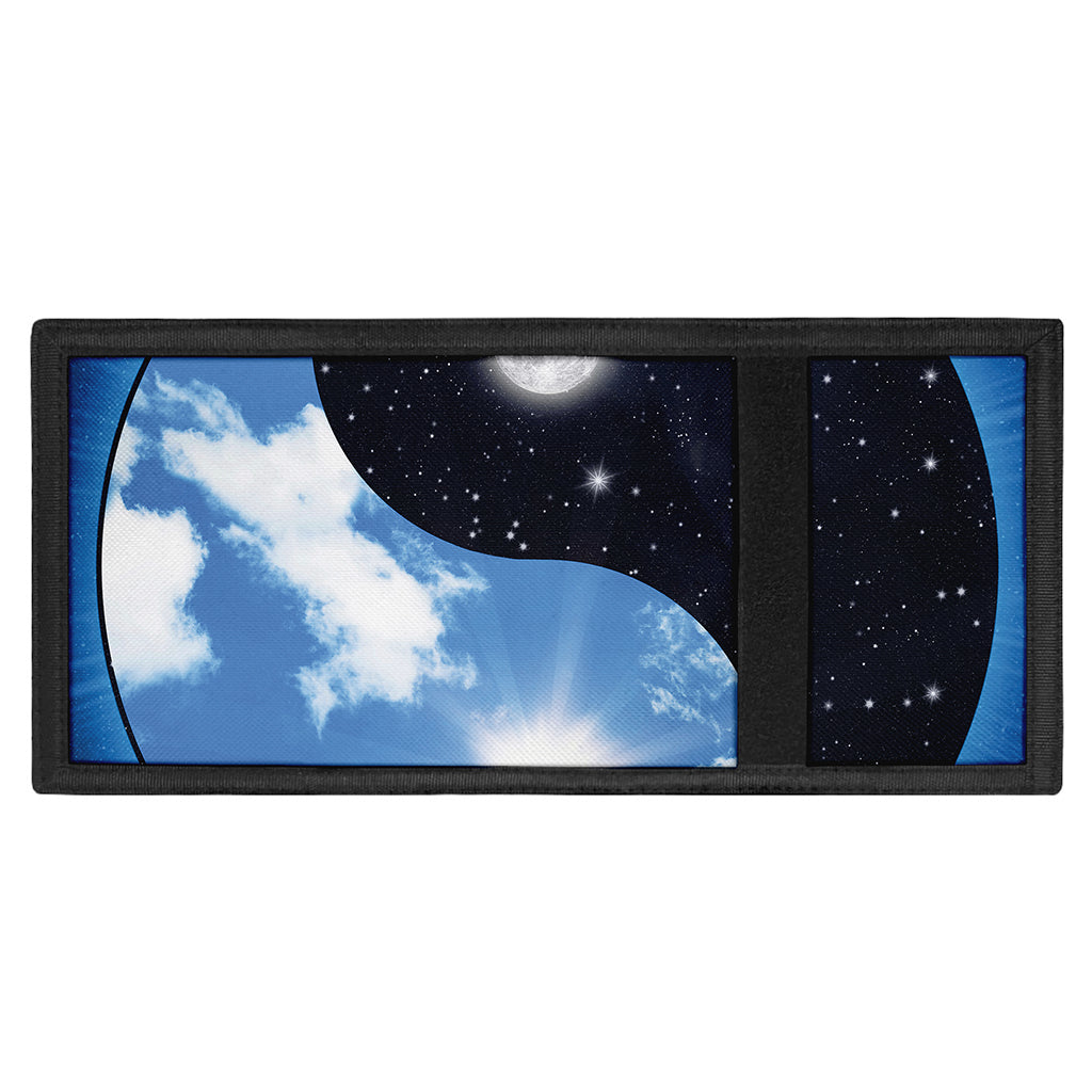 Sky And Space Yin Yang Print Trifold Wallet