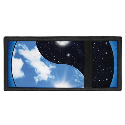 Sky And Space Yin Yang Print Trifold Wallet