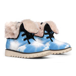 Sky And Space Yin Yang Print Winter Boots