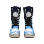 Sky And Space Yin Yang Print Winter Boots