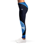 Sky And Space Yin Yang Print Women's Leggings