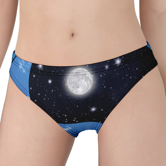 Sky And Space Yin Yang Print Women's Panties