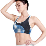 Sky And Space Yin Yang Print Women's Sports Bra