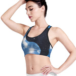 Sky And Space Yin Yang Print Women's Sports Bra