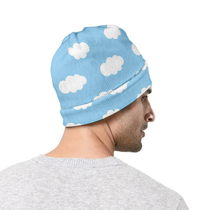 Sky Cloud Pattern Print Beanie