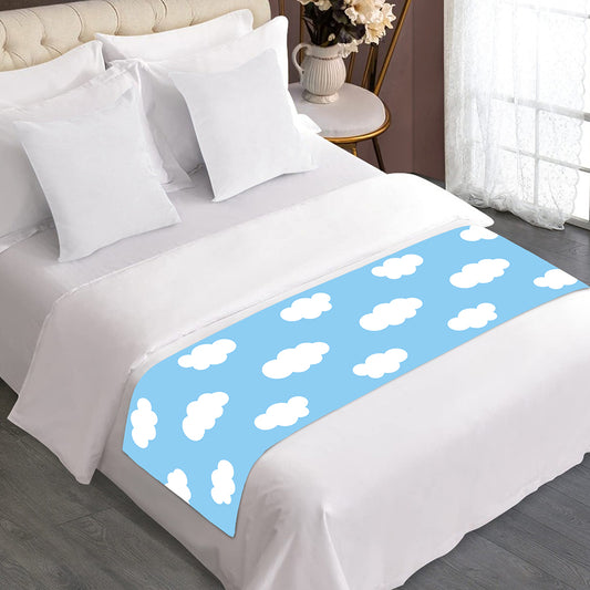 Sky Cloud Pattern Print Bed Runner