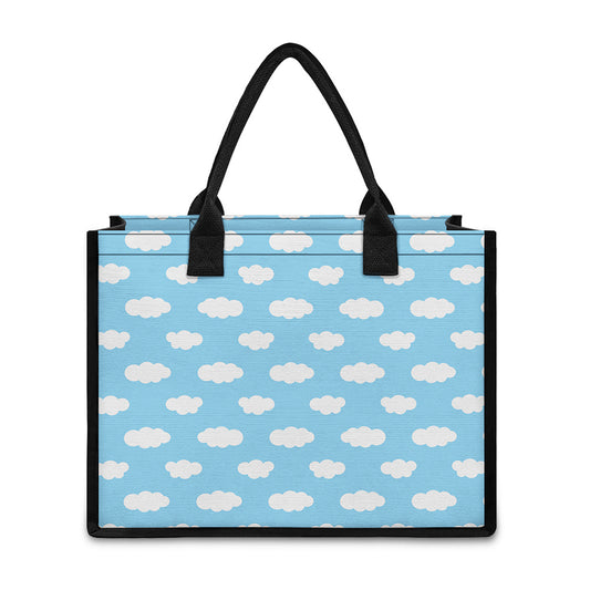 Sky Cloud Pattern Print Canvas Tote Bag