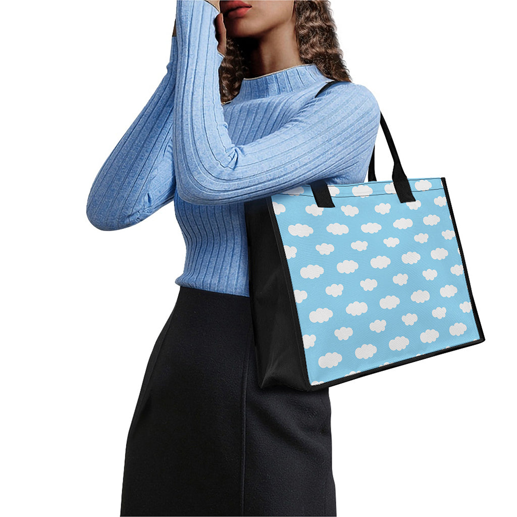Sky Cloud Pattern Print Canvas Tote Bag