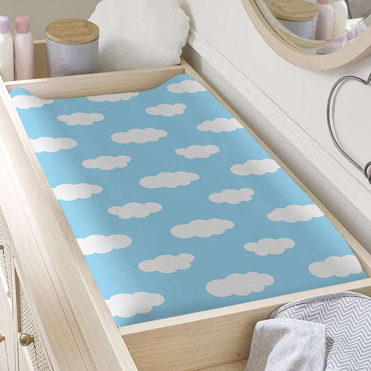 Sky Cloud Pattern Print Changing Pad Cover