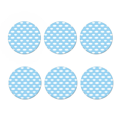 Sky Cloud Pattern Print Coaster Set