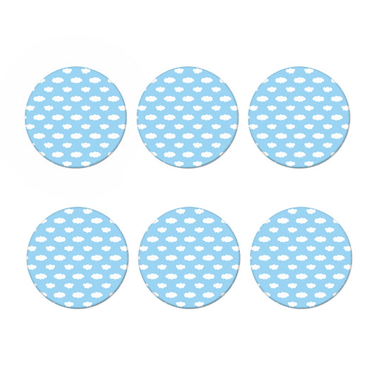 Sky Cloud Pattern Print Coaster Set