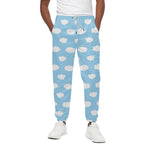 Sky Cloud Pattern Print Cotton Pants