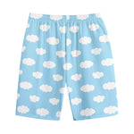 Sky Cloud Pattern Print Cotton Shorts
