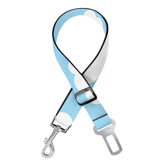 Sky Cloud Pattern Print Dog Seat Belt