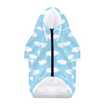 Sky Cloud Pattern Print Dog Zip Up Hoodie