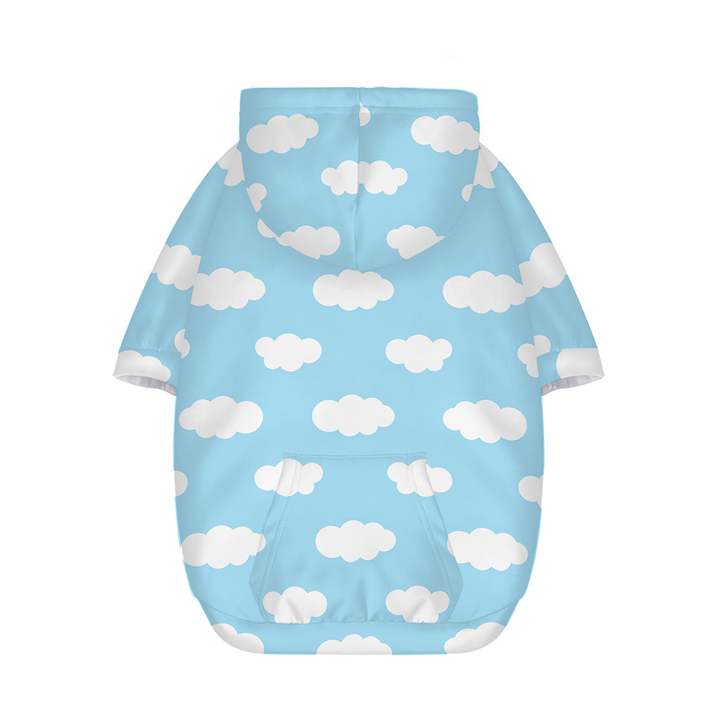 Sky Cloud Pattern Print Dog Zip Up Hoodie