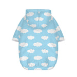 Sky Cloud Pattern Print Dog Zip Up Hoodie