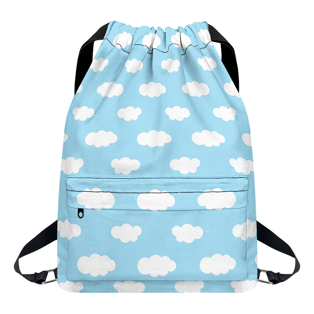 Sky Cloud Pattern Print Drawstring Backpack