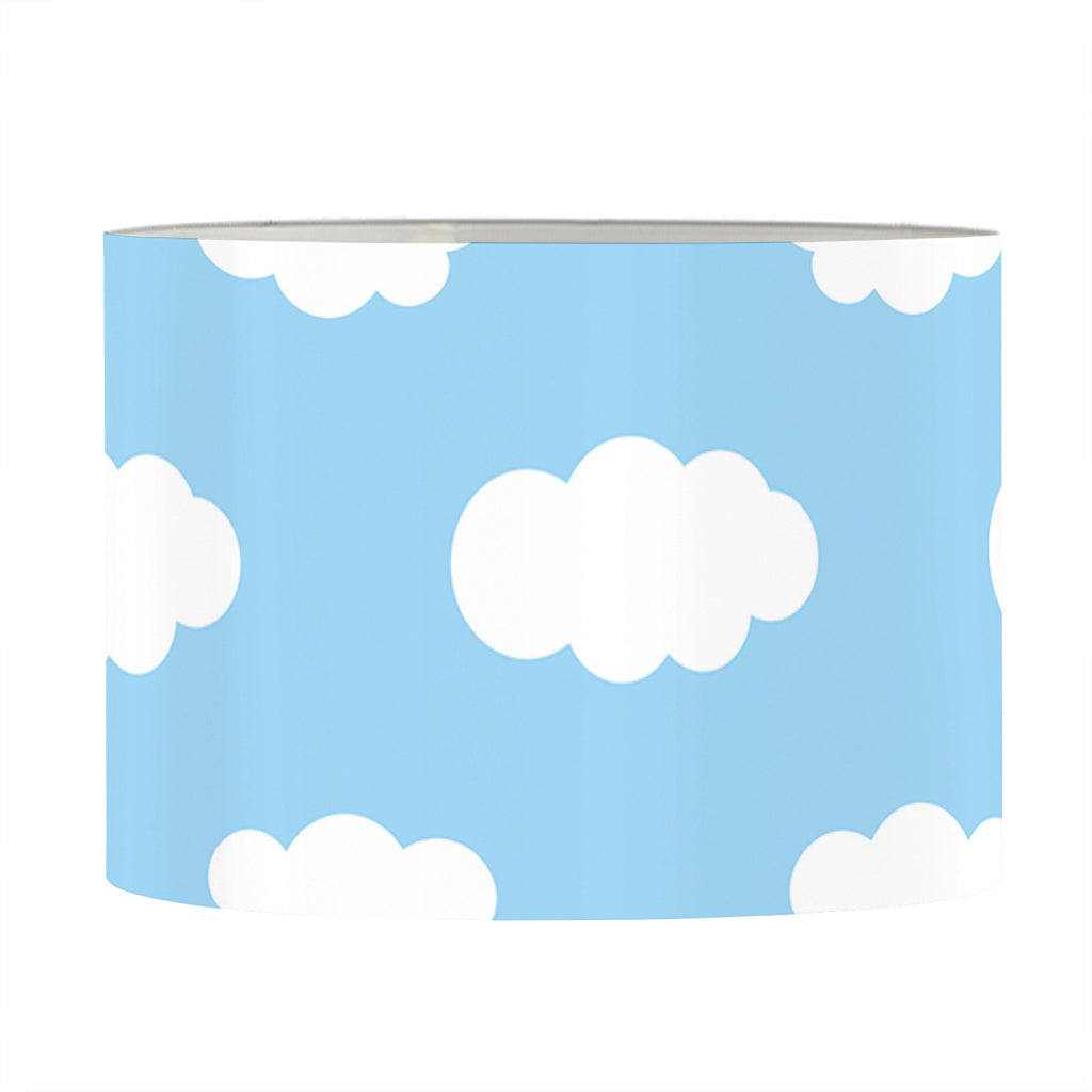 Sky Cloud Pattern Print Drum Lamp Shade