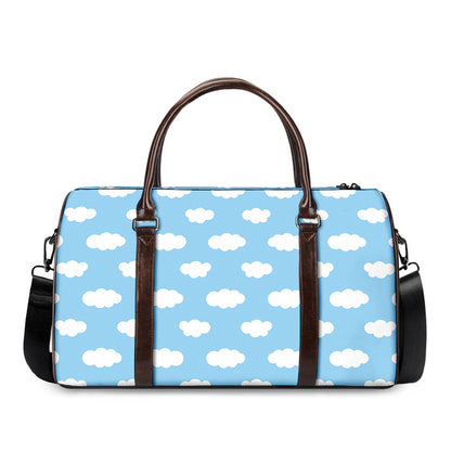 Sky Cloud Pattern Print Duffle Bag