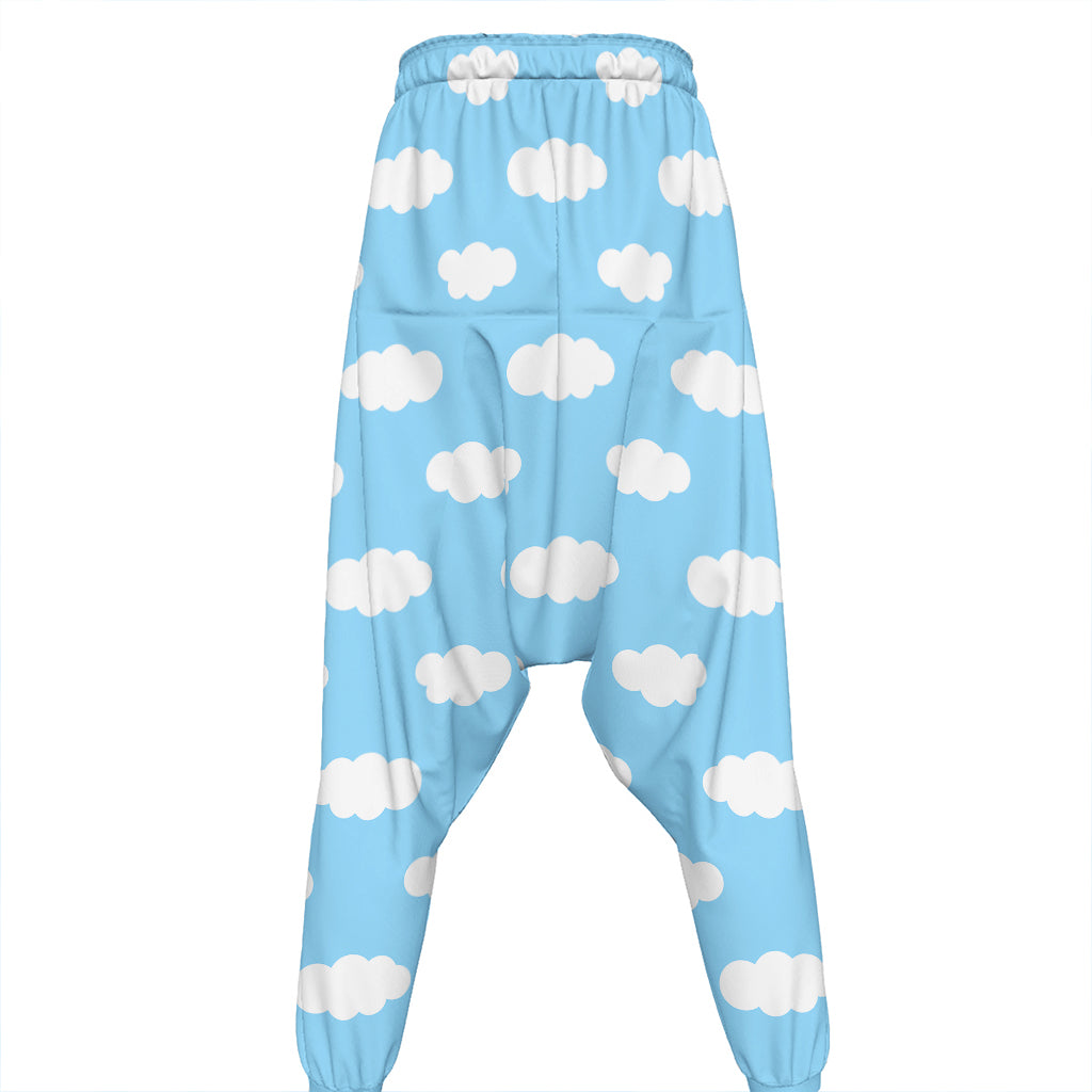 Sky Cloud Pattern Print Hammer Pants
