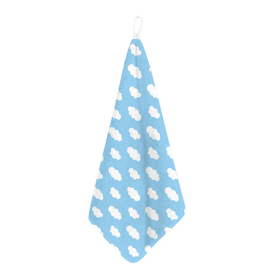 Sky Cloud Pattern Print Hand Towel
