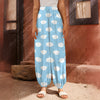 Sky Cloud Pattern Print Harem Pants