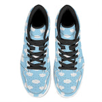 Sky Cloud Pattern Print High Top Leather Sneakers