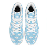 Sky Cloud Pattern Print High Top Leather Sneakers