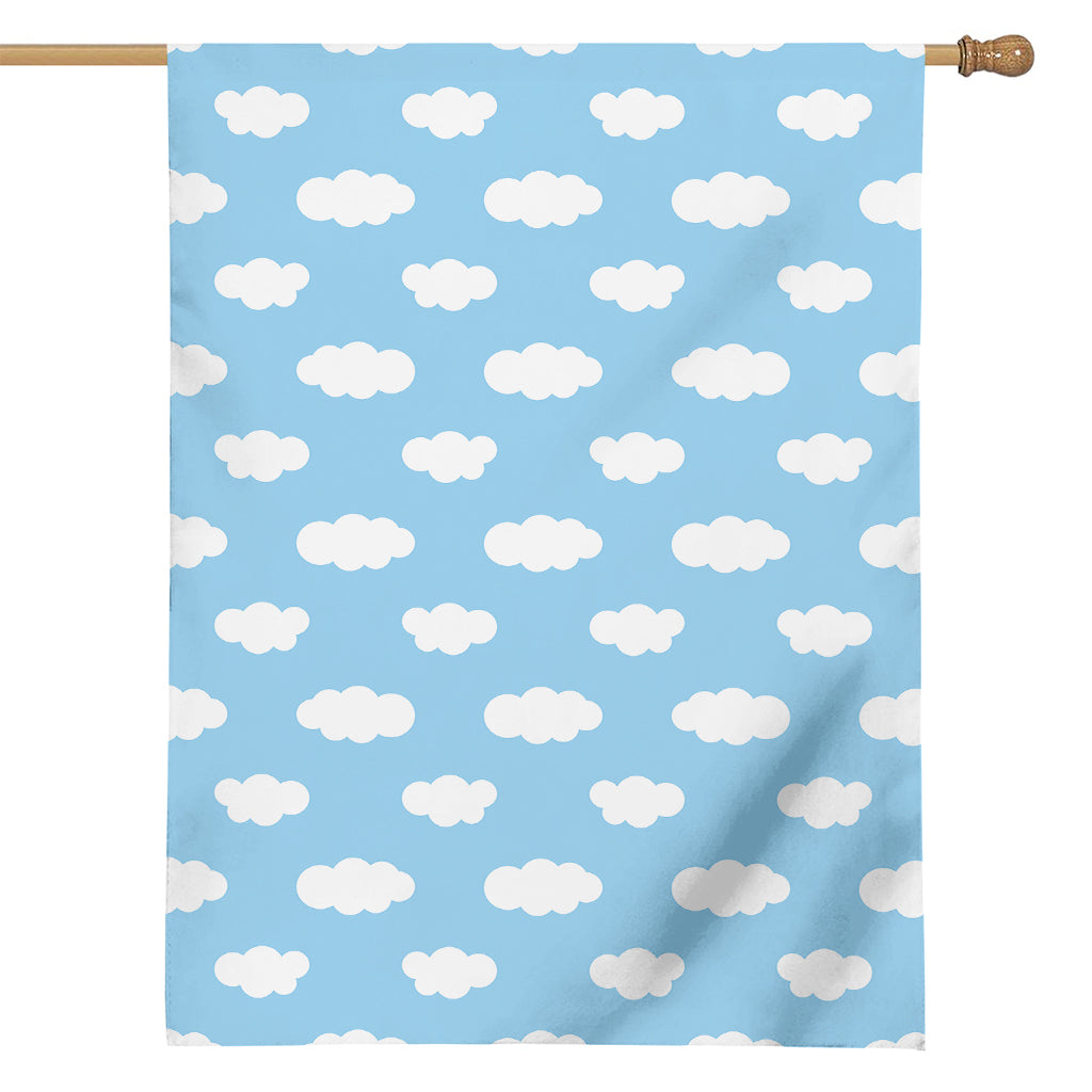 Sky Cloud Pattern Print House Flag