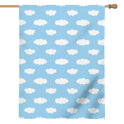 Sky Cloud Pattern Print House Flag