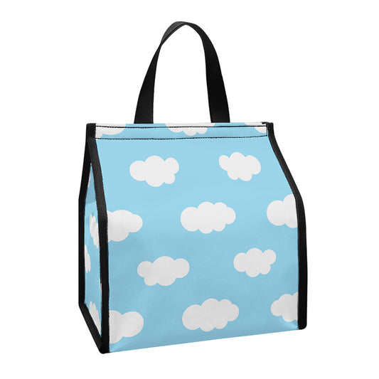 Sky Cloud Pattern Print Insulated Lunch Tote