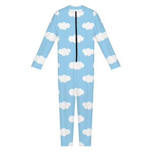 Sky Cloud Pattern Print Jumpsuit